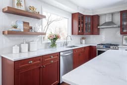 Kitchen cabinets visualized in Sherwin Williams Show Stopper
