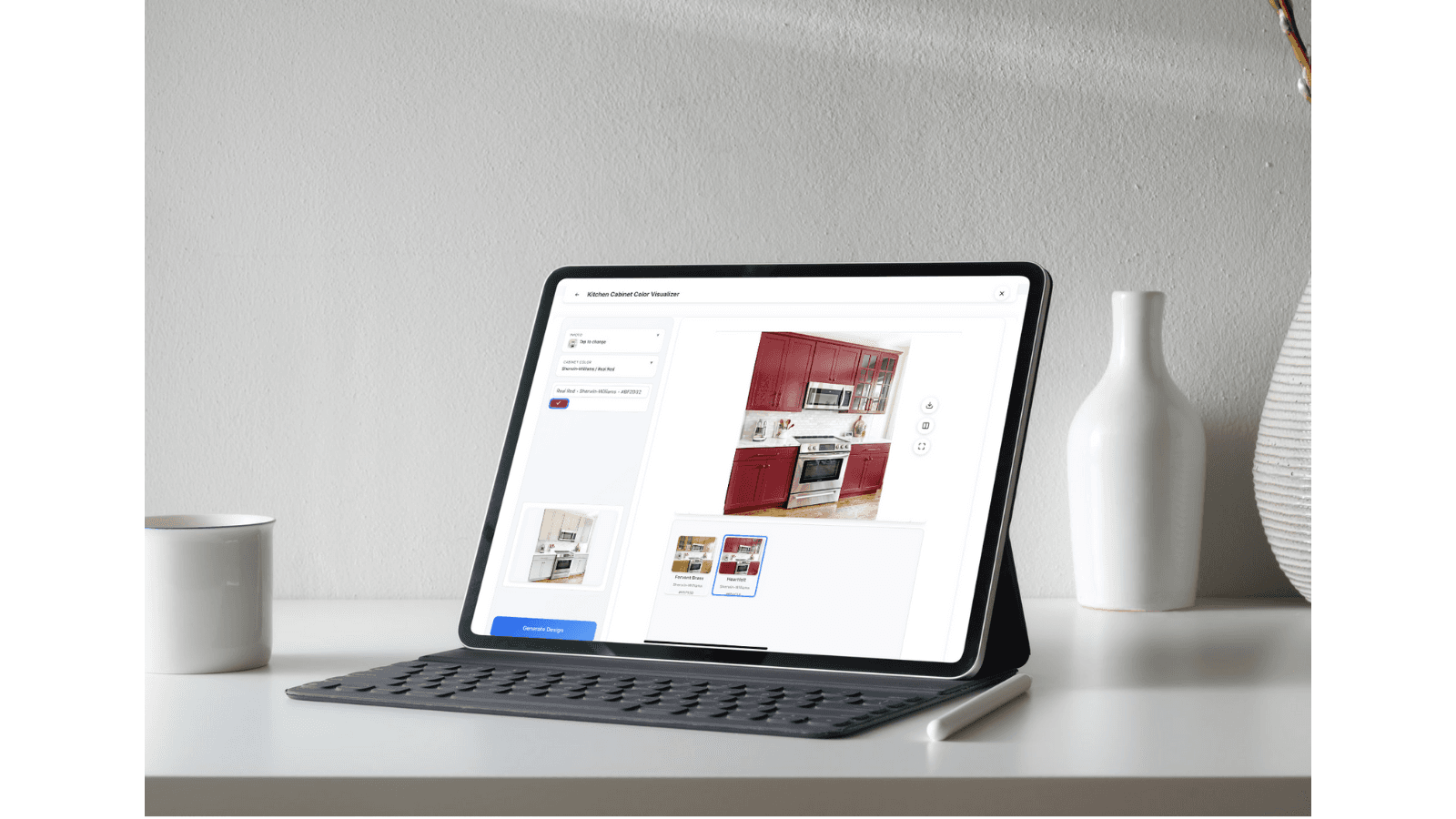 Interior design results on iPad