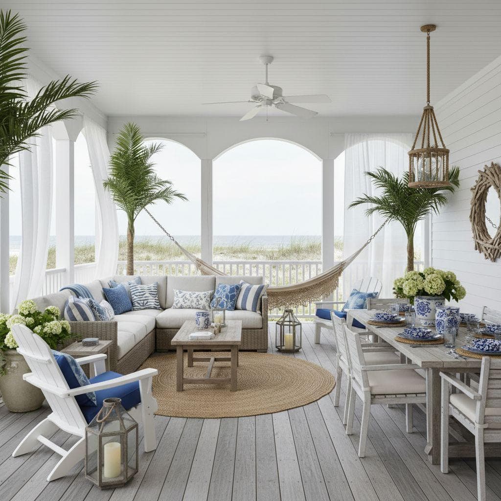 Coastal Back Porch design