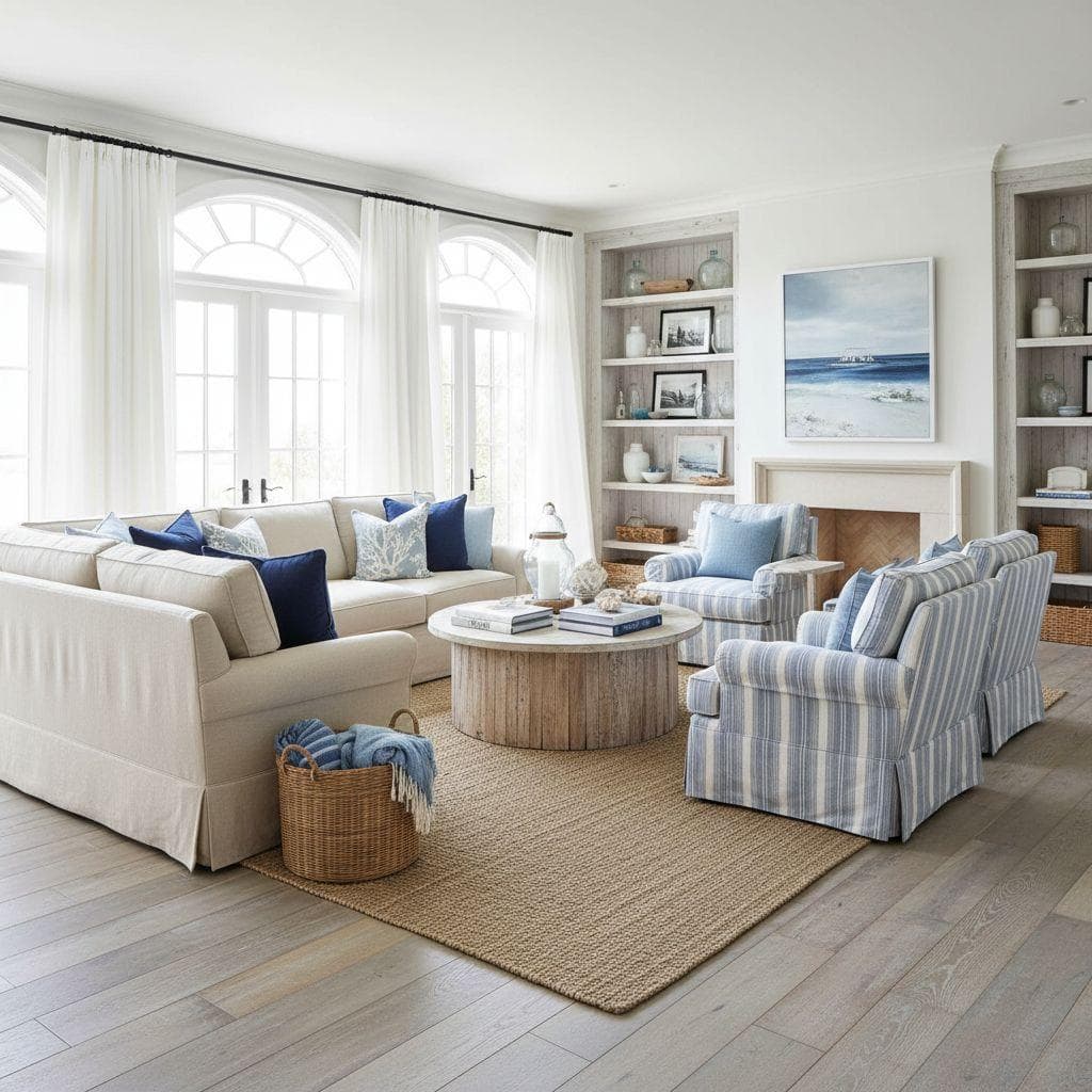 Coastal Family Room design