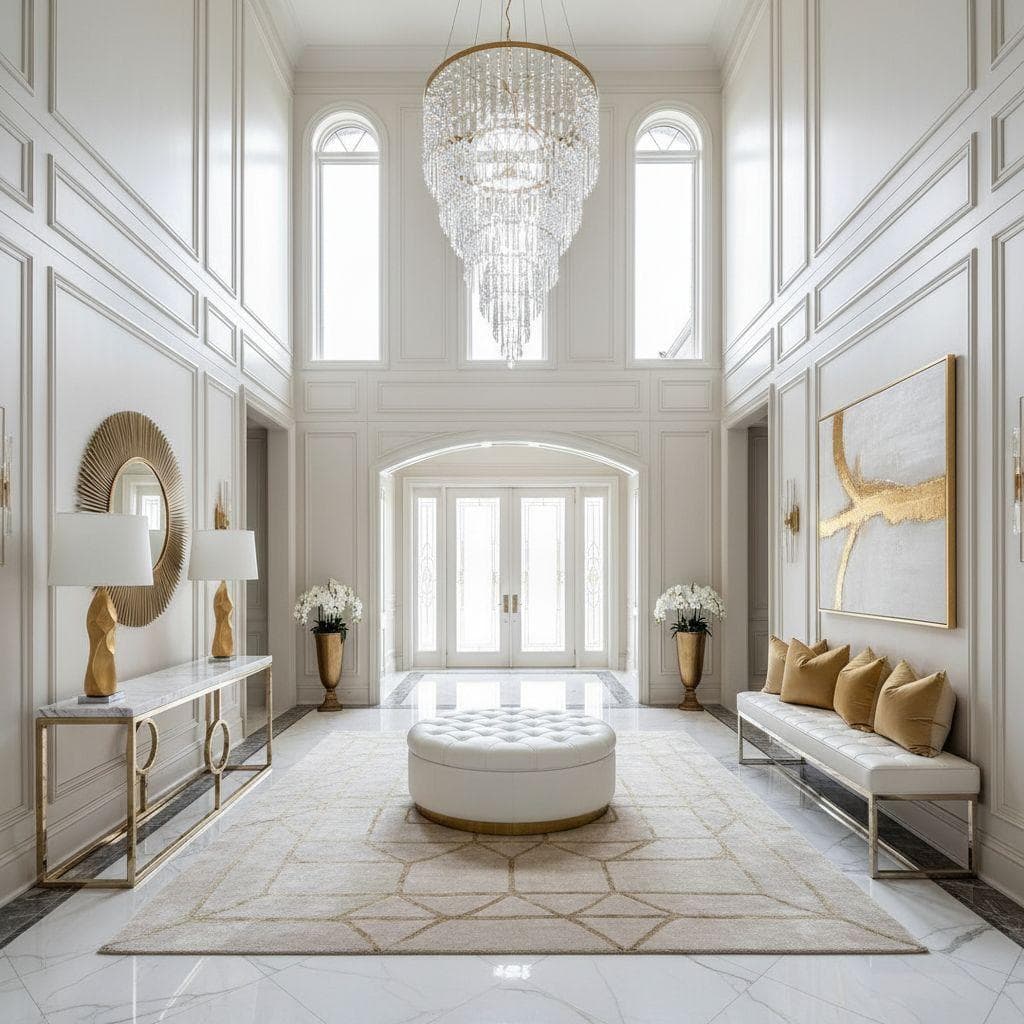 Modern Glam Foyer design