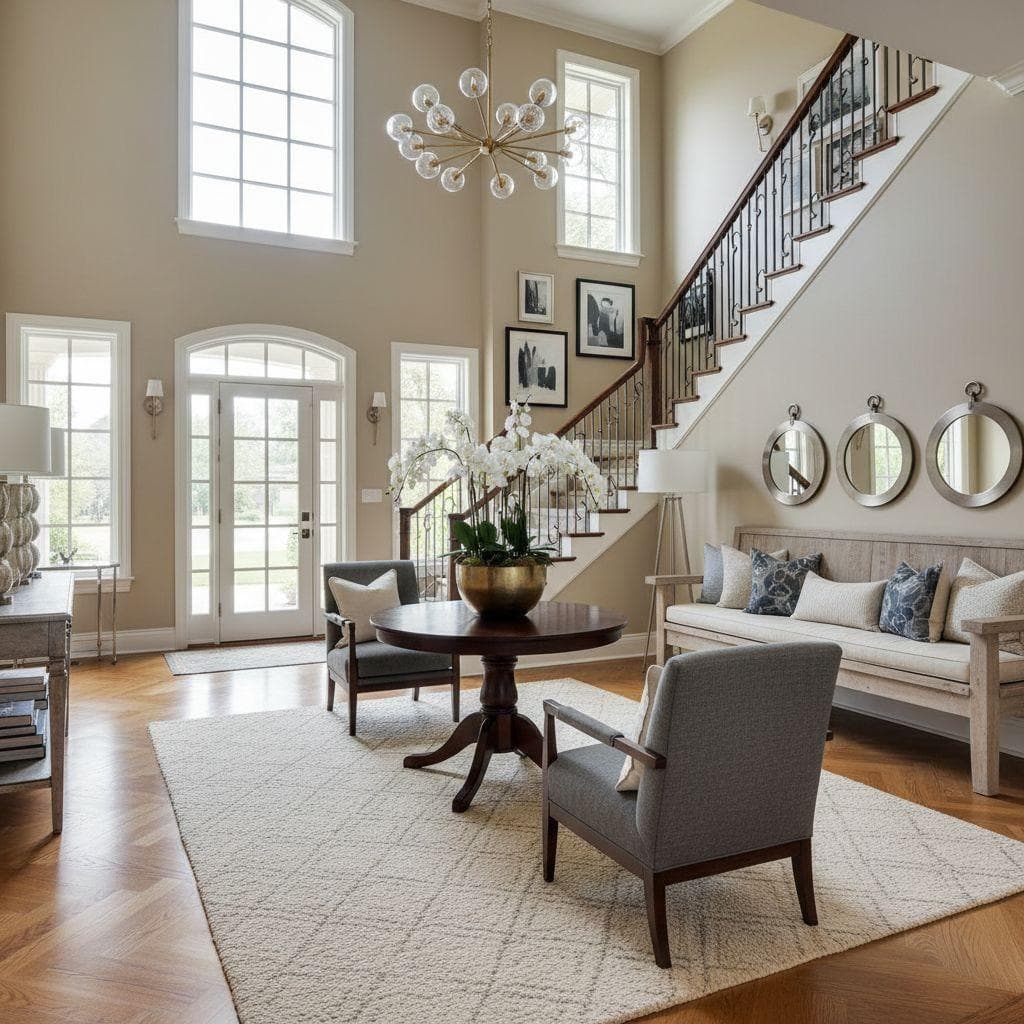 Transitional Foyer design