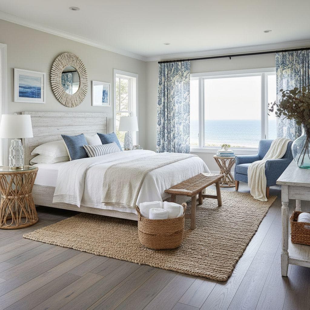 Coastal Guest Room design