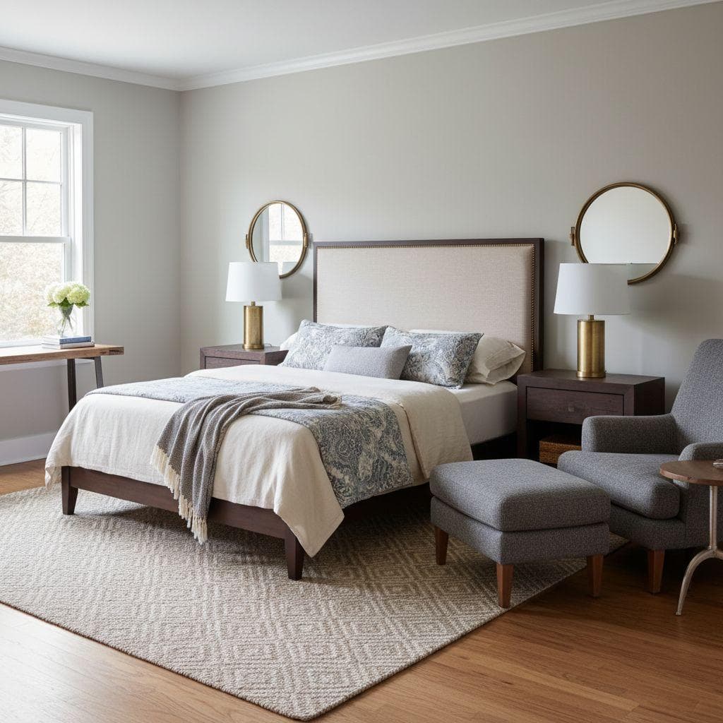 Transitional Guest Room design