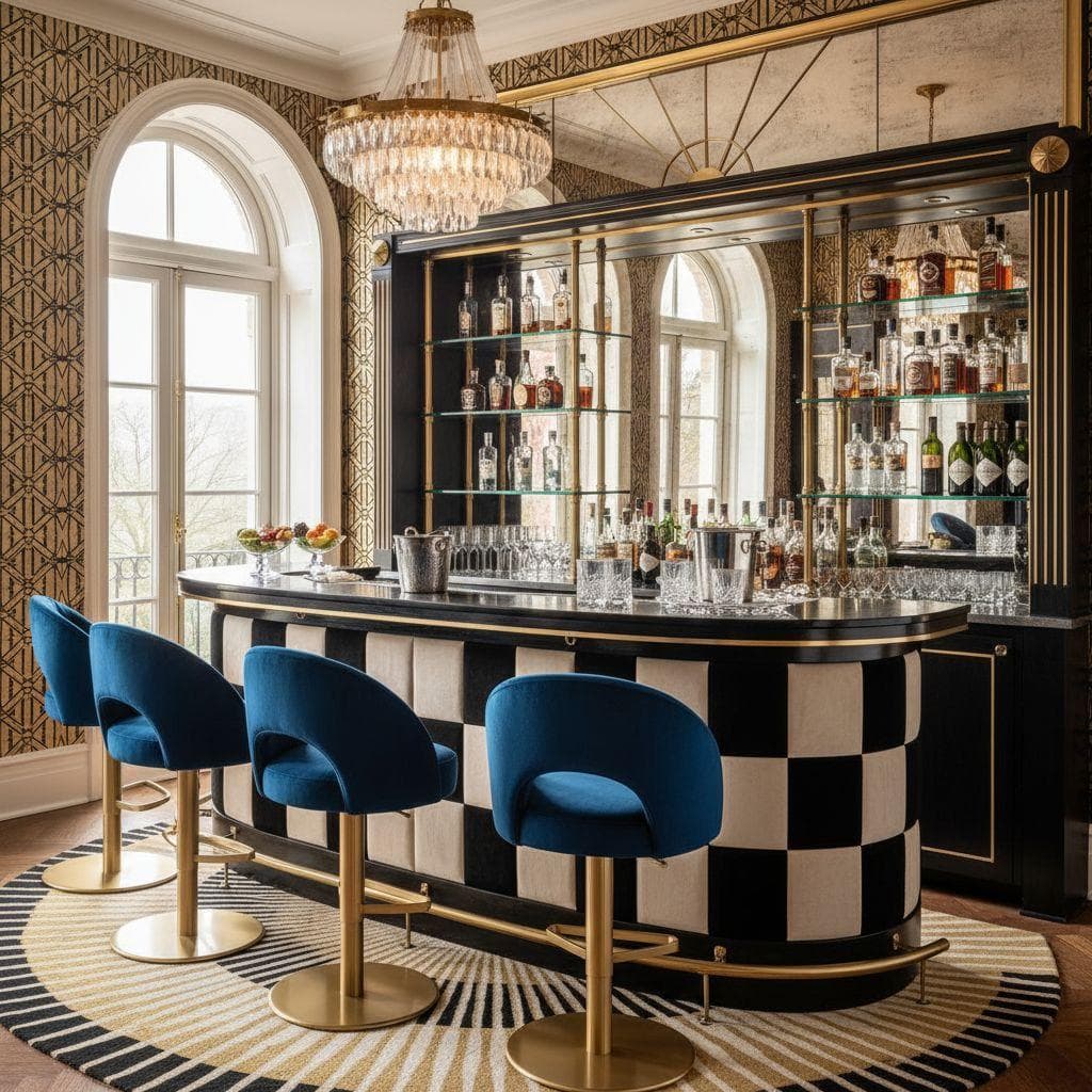 Art Deco Home Bar design