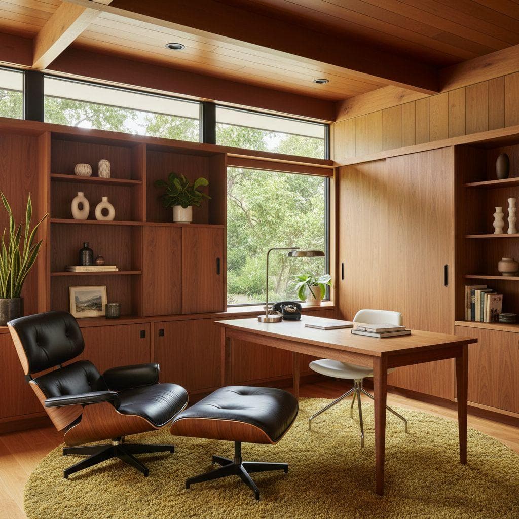 Mid-Century Modern Home Office design
