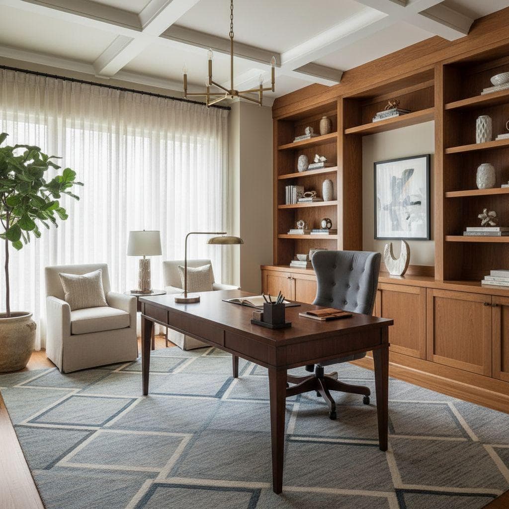 Transitional Home Office design
