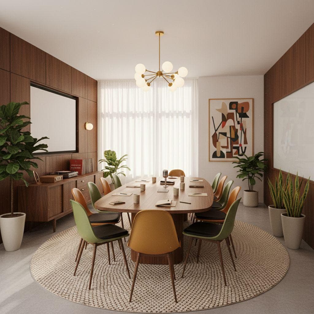 Mid-Century Modern Meeting Room design