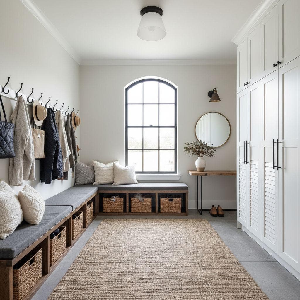 Transitional Mudroom design