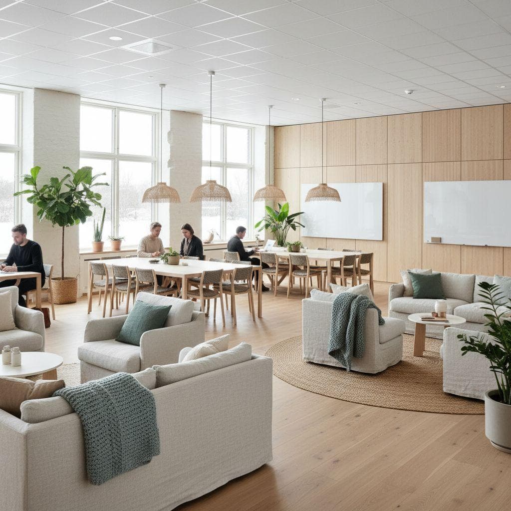 Scandinavian Open Workspace design