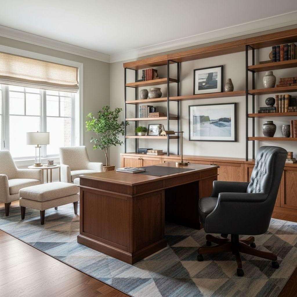 Transitional Private Office design