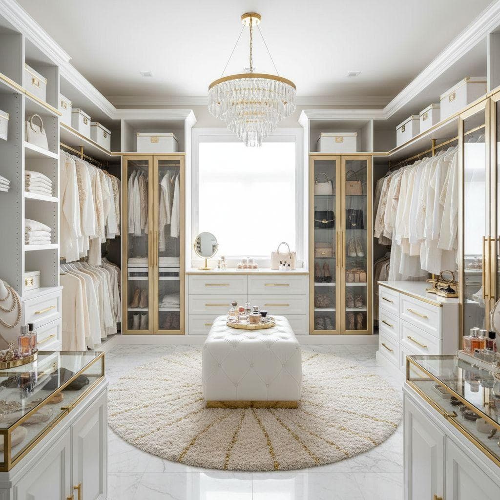 Modern Glam Walk-in Closet design