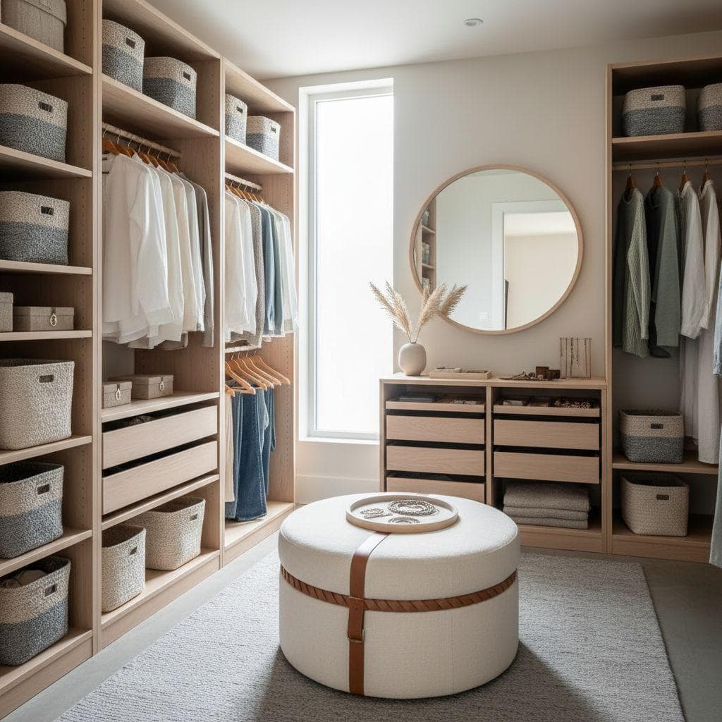 Scandinavian Walk-in Closet design