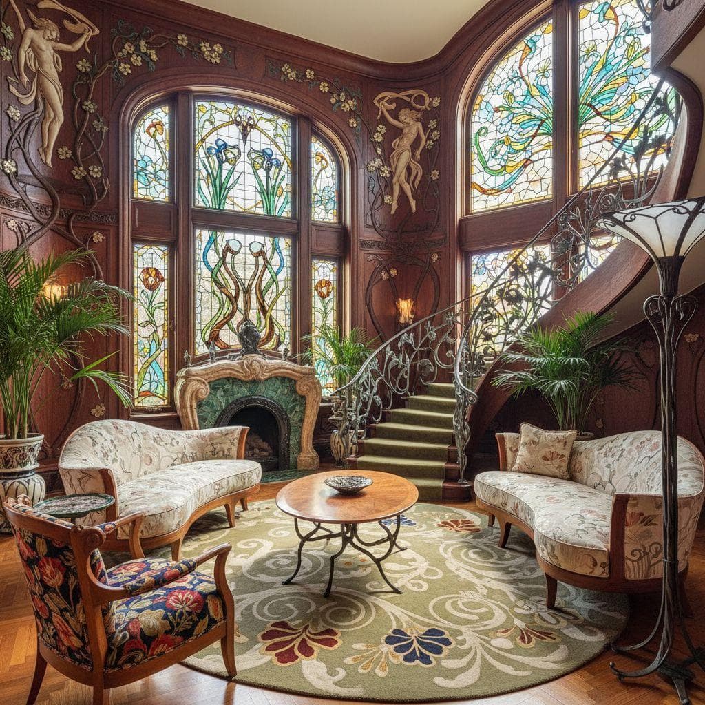 Art Nouveau interior design style