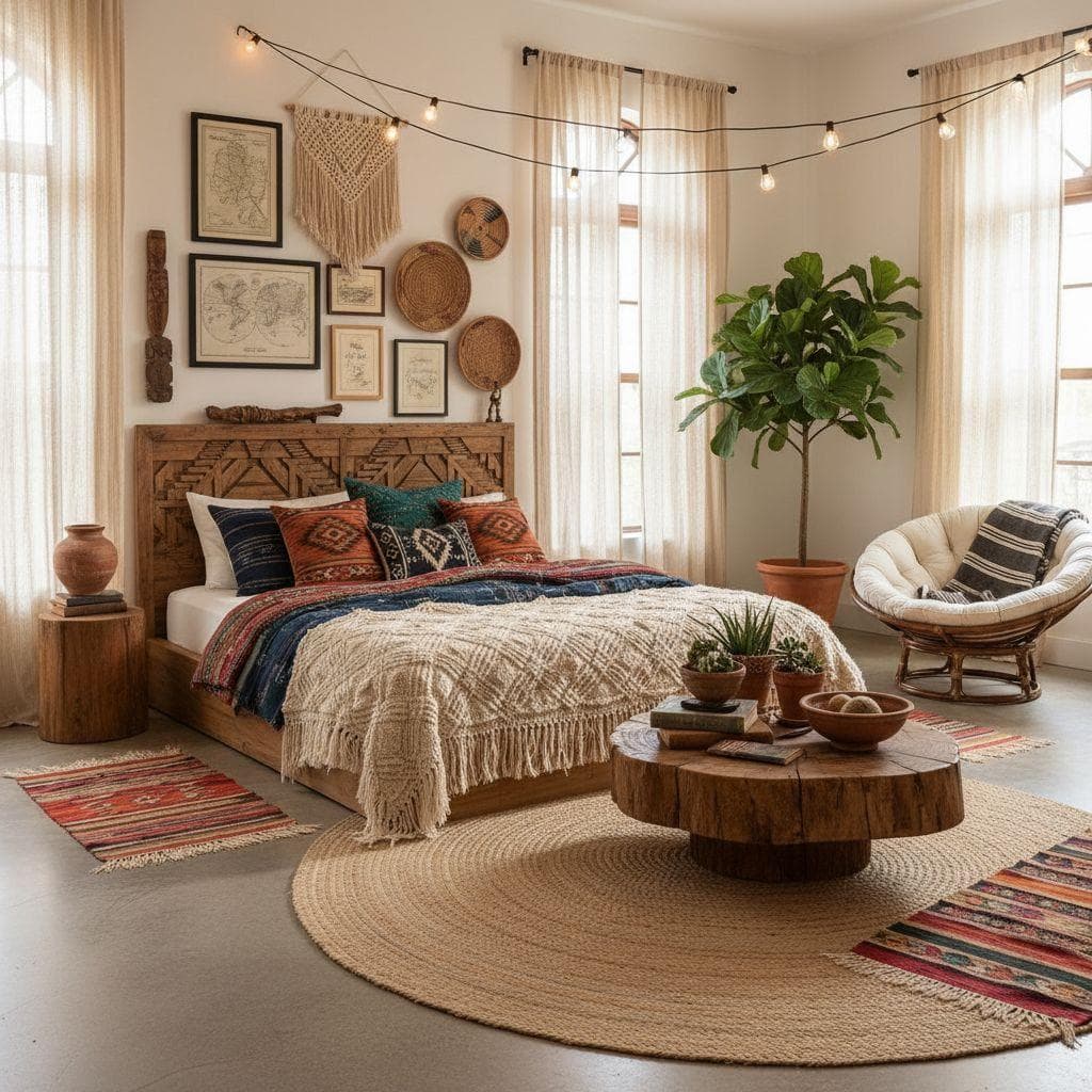 Bohemian interior design style