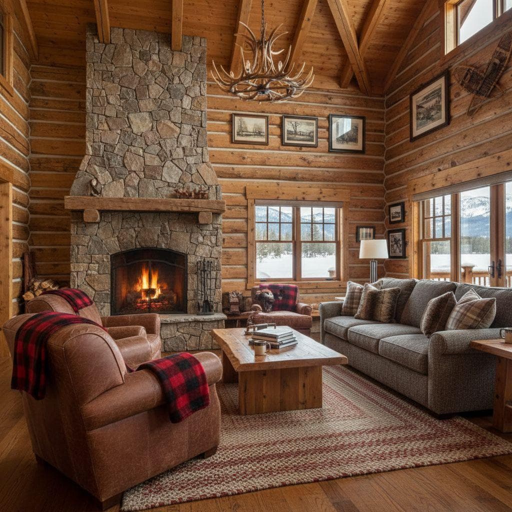 Cabin interior design style