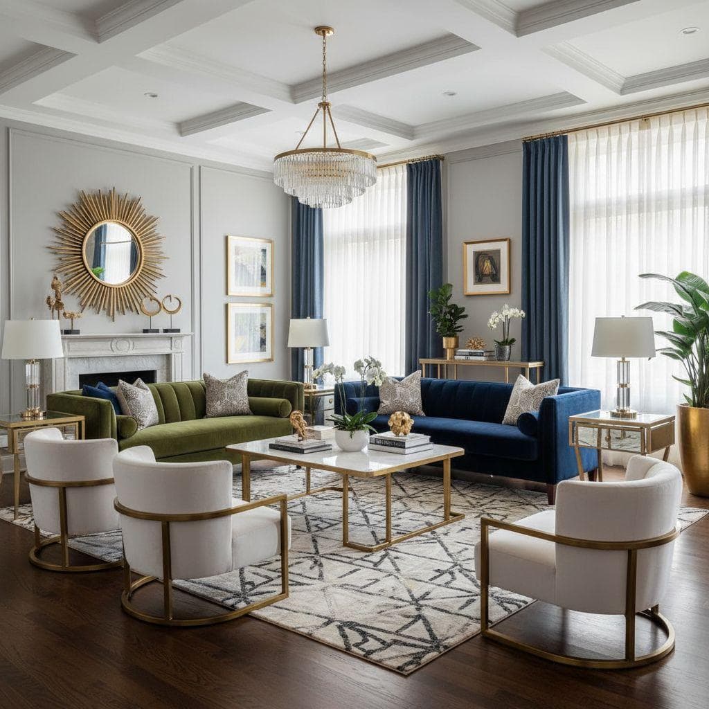 Transitional Glam interior design style