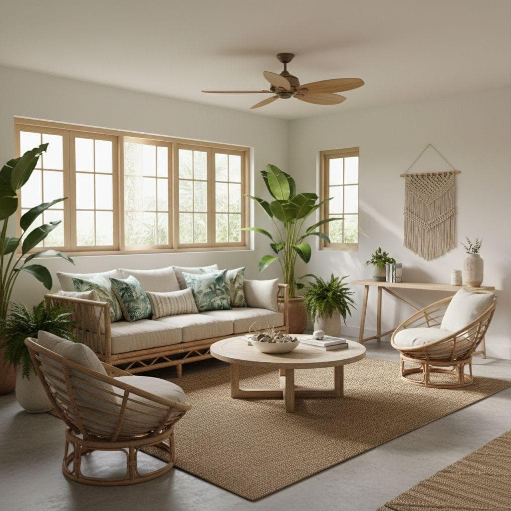 Tropical interior design style