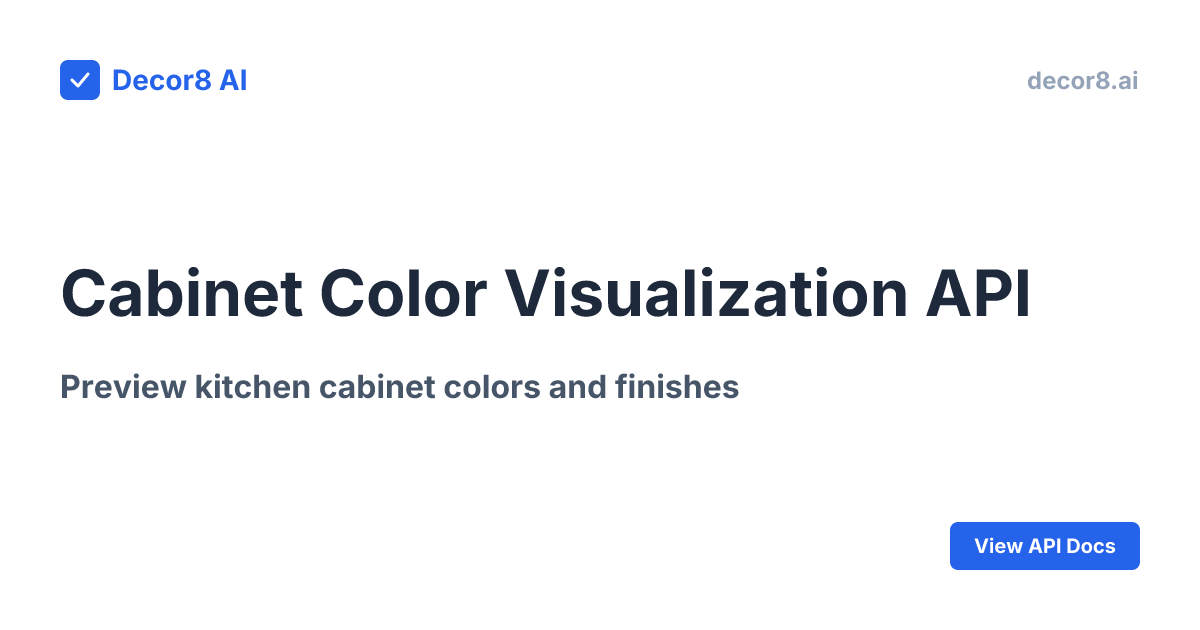 Cabinet Color Visualization API | Decor8 AI | Decor8 AI