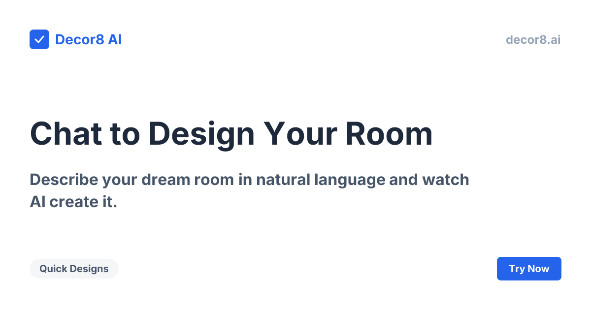 Chat to Design Your Room - AI Interior Design | Decor8 AI | Decor8 AI
