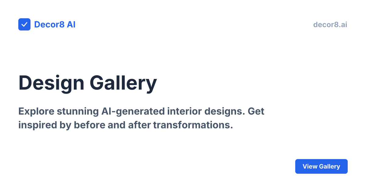 Gallery - AI Interior Design Examples | Decor8 AI | Decor8 AI