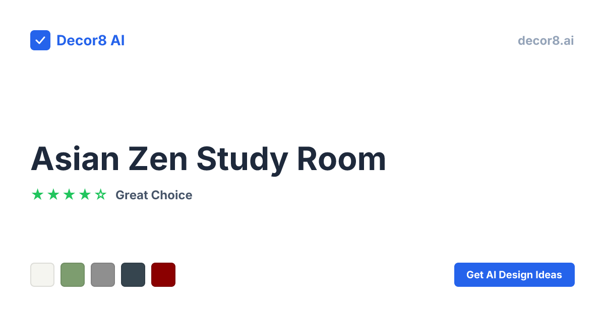 Asian Zen Study Room Ideas | Asian Zen Study Room Design | Decor8 AI ...