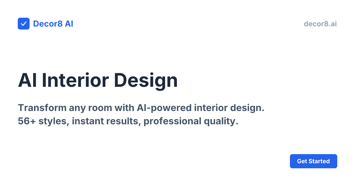 AI Interior Design - #1 Room Redesign App | Decor8 AI | Decor8 AI