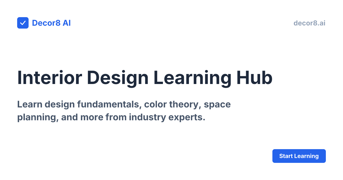 Interior Design Learning Hub | Master Design Principles | Decor8 AI ...