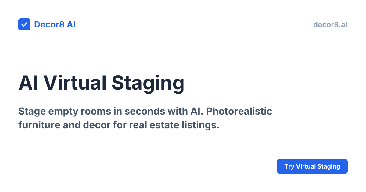 AI Virtual Staging - #1 Virtual Staging App for Real Estate | Decor8 AI ...